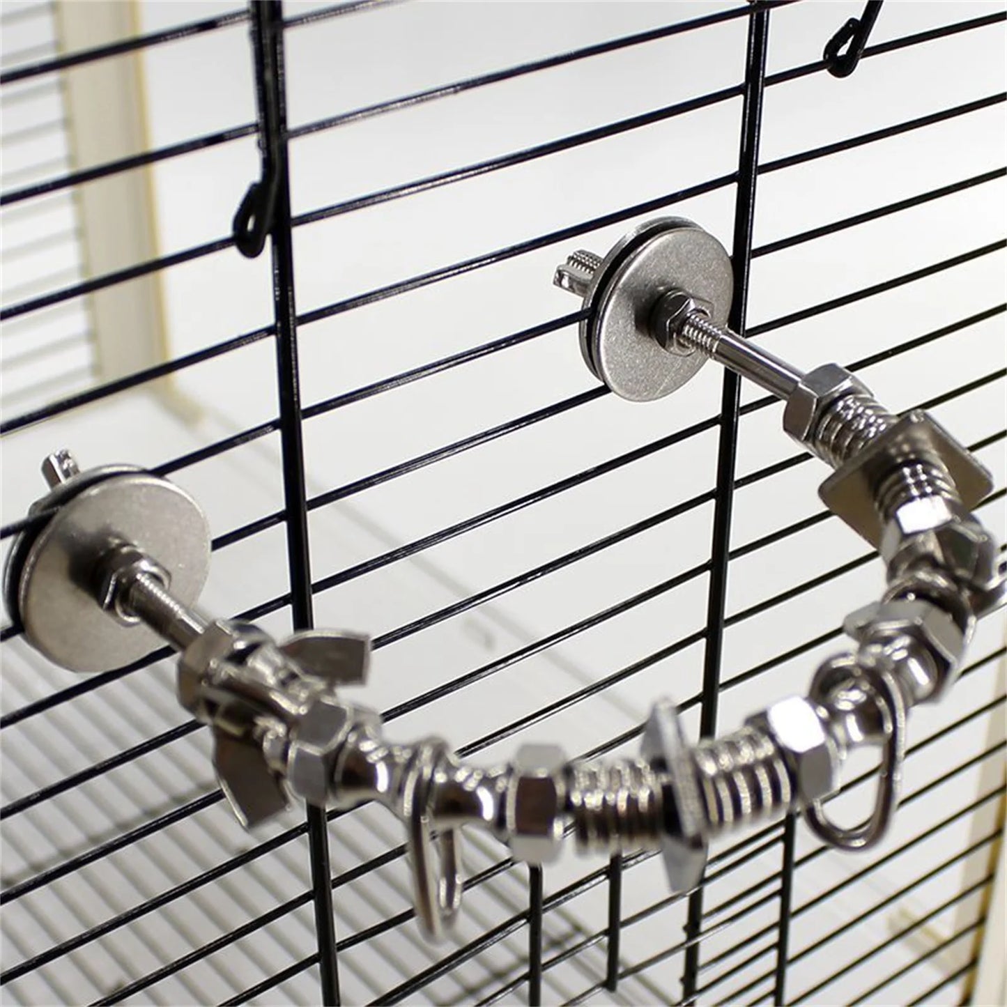 Handmade Stainless Steel Hardware Perch Bar for Birds