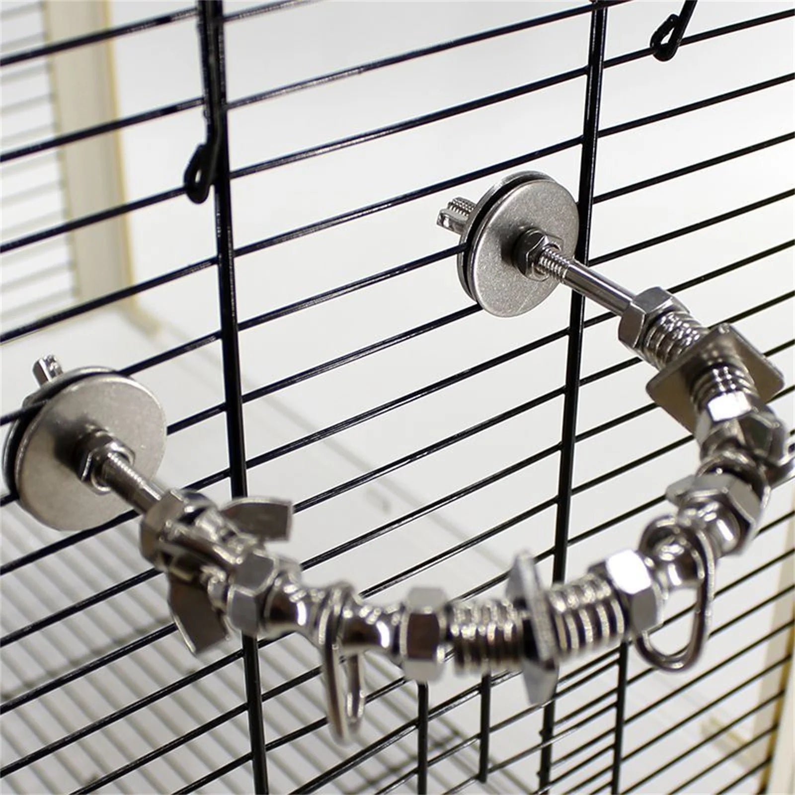 Handmade Stainless Steel Hardware Perch Bar for Birds