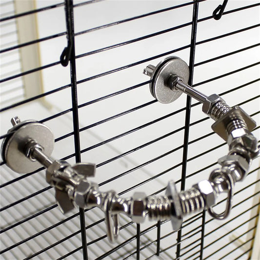 Handmade Stainless Steel Hardware Perch Bar for Birds