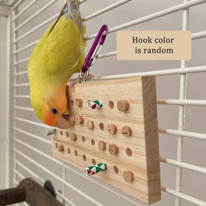 Wooden Plug Chew Board for Birds | Bon Bon Bird Toys