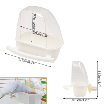 Dome Lid Bird Feeder and Bath with Perch Pole