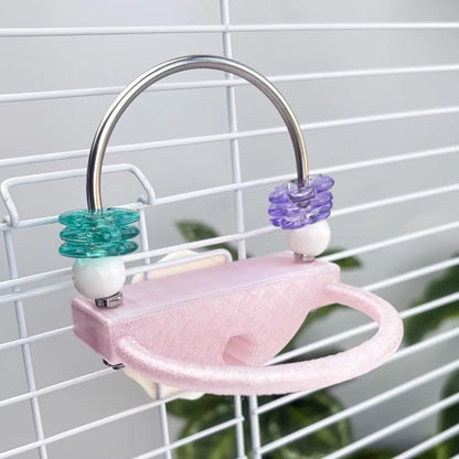Flower Bead Platform Perch for Small Birds | Bon Bon Bird Toys