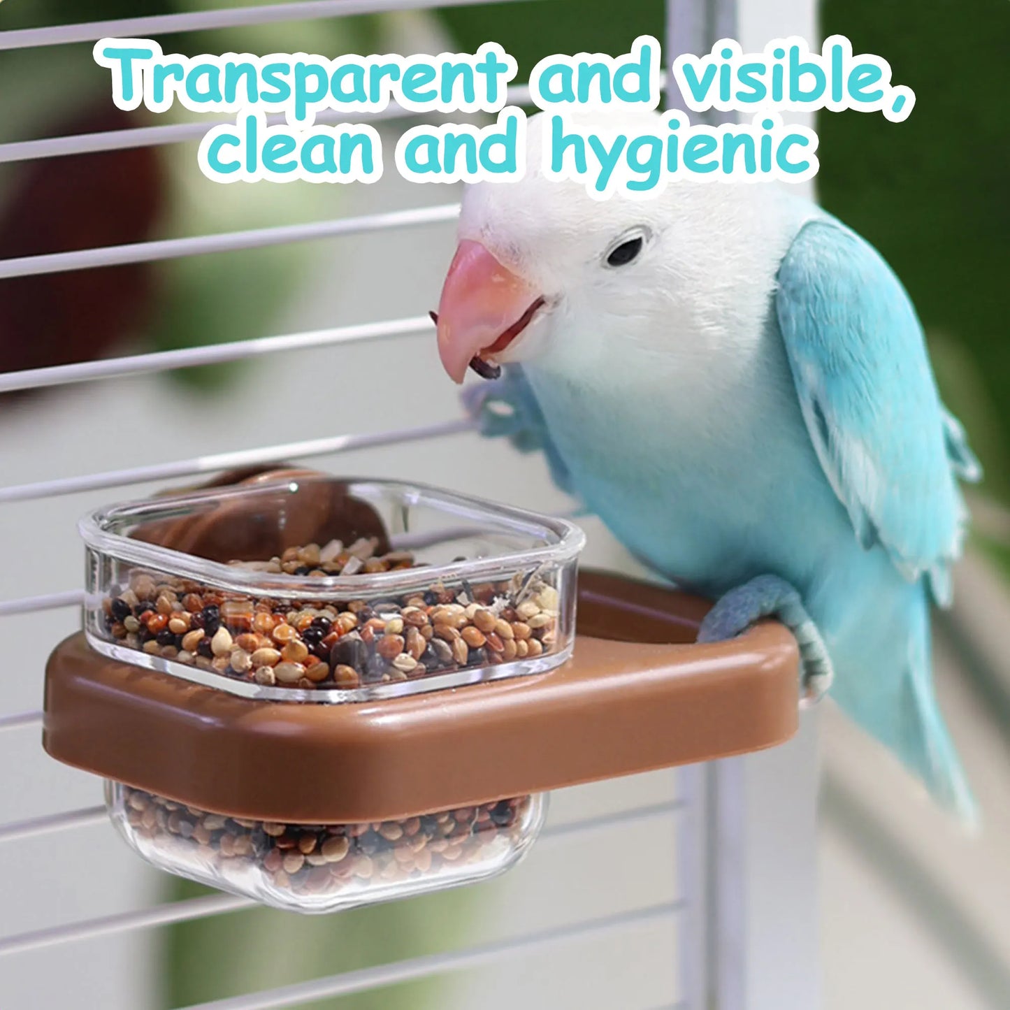 Cage-Mount ABS Feeder Bowl for Birds | Bon Bon Bird Toys