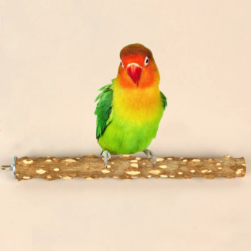 Natural Wood Beak Grinding Perch | Bon Bon Bird Toys