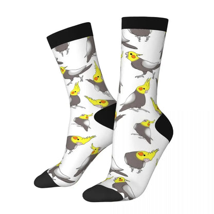 Cockatiel Print Crew Socks | Bon Bon Bird Toys