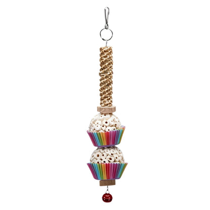 Sola Ball Foraging Toy with Raffia Cups | Bon Bon Bird Toys