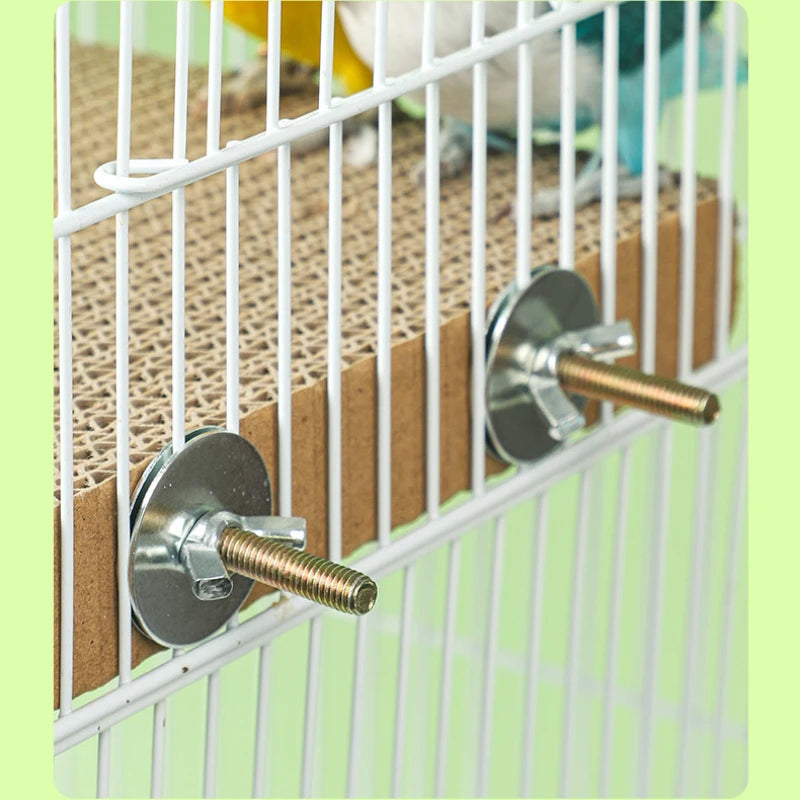 Corrugated Cardboard Perch Platform with Cork | Bon Bon Bird Toys
