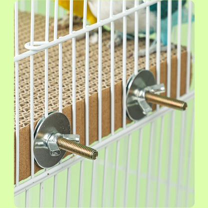 Corrugated Cardboard Perch Platform with Cork | Bon Bon Bird Toys