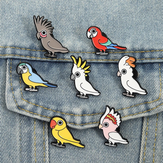 Parrot Enamel Pin | Bon Bon Bird Toys