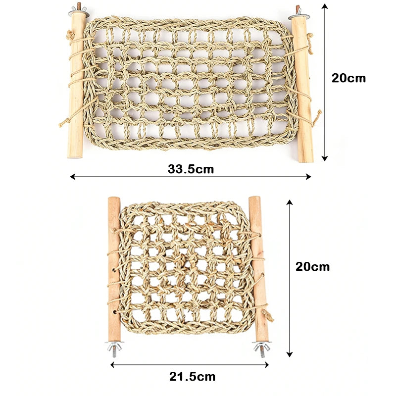 Woven Seagrass Platform Perch for Birds | Bon Bon Bird Toys