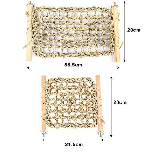 Woven Seagrass Platform Perch for Birds | Bon Bon Bird Toys