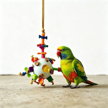 Foraging Ball Puzzle Toy for Medium Parrots | Bon Bon Bird Toys