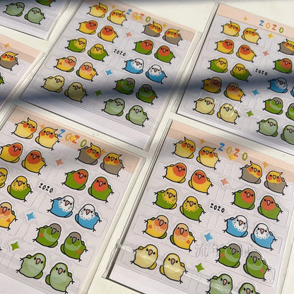 Chubby Bird Planner Index Tab Stickers | Bon Bon Bird Toys