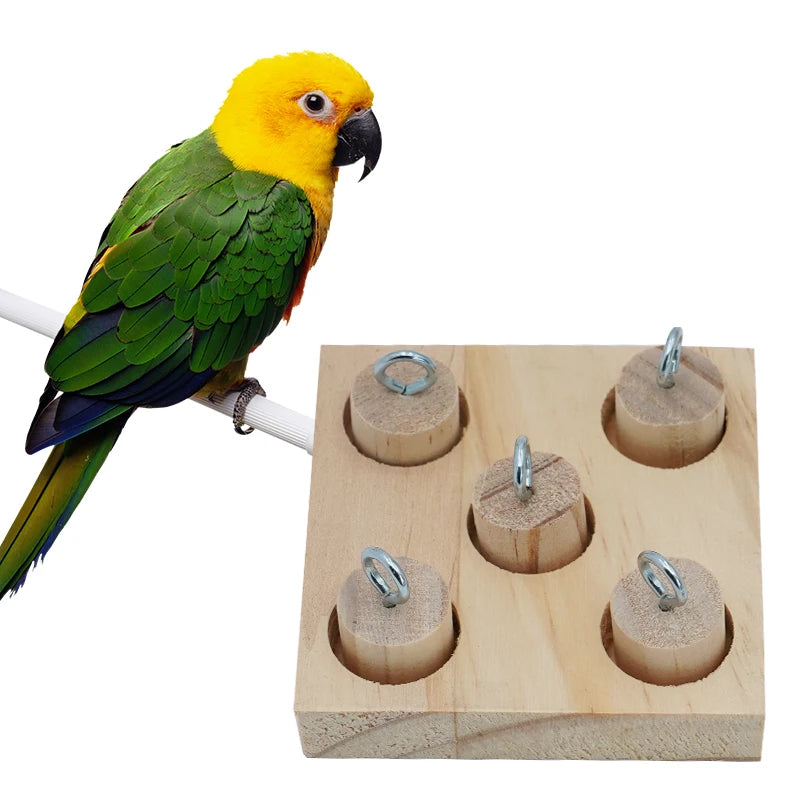 Wooden Parrot Training Puzzle Toy | Bon Bon Bird Toys