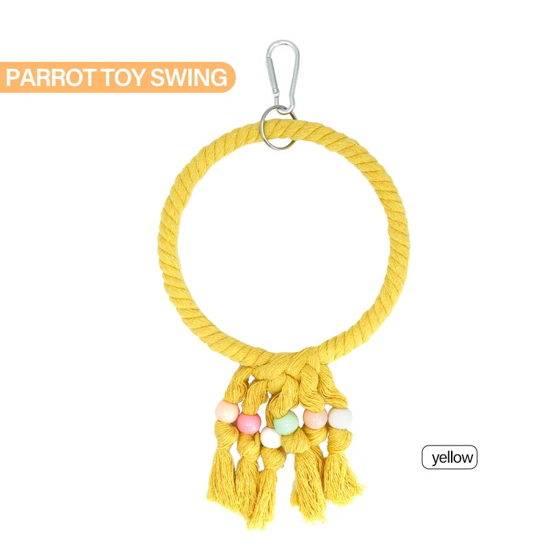 Hemp Rope Ring Swing for Birds | Bon Bon Bird Toys