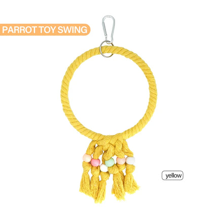 Hemp Rope Ring Swing for Birds | Bon Bon Bird Toys