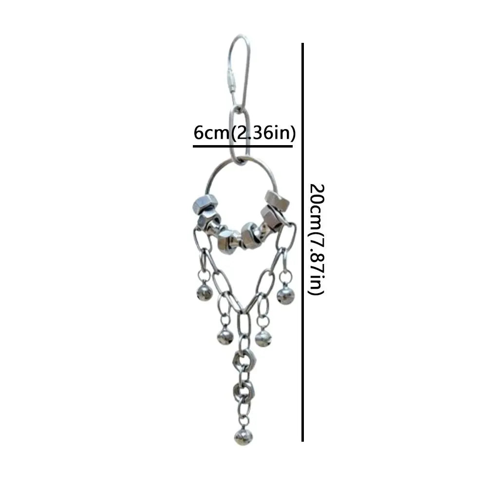 Stainless Steel Chain Bell Toy for Birds