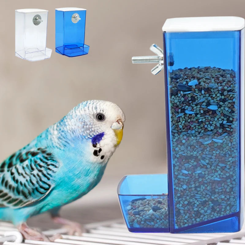 Gravity Bird Seed Feeder with Dustproof Lid 