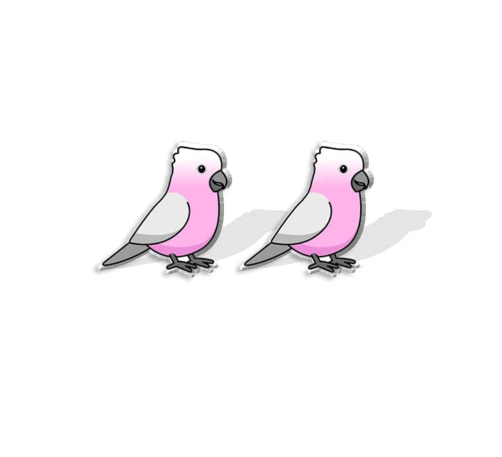 Budgie Acrylic Stud Earrings | Bon Bon Bird Toys