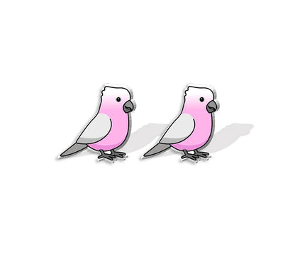 Budgie Acrylic Stud Earrings | Bon Bon Bird Toys