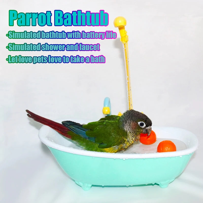 Bathtub Style Bird Bath with Motor | Bon Bon Bird Toys