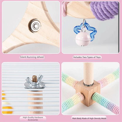 Rotating Windmill Perch Stand for Small Birds | Bon Bon Bird Toys