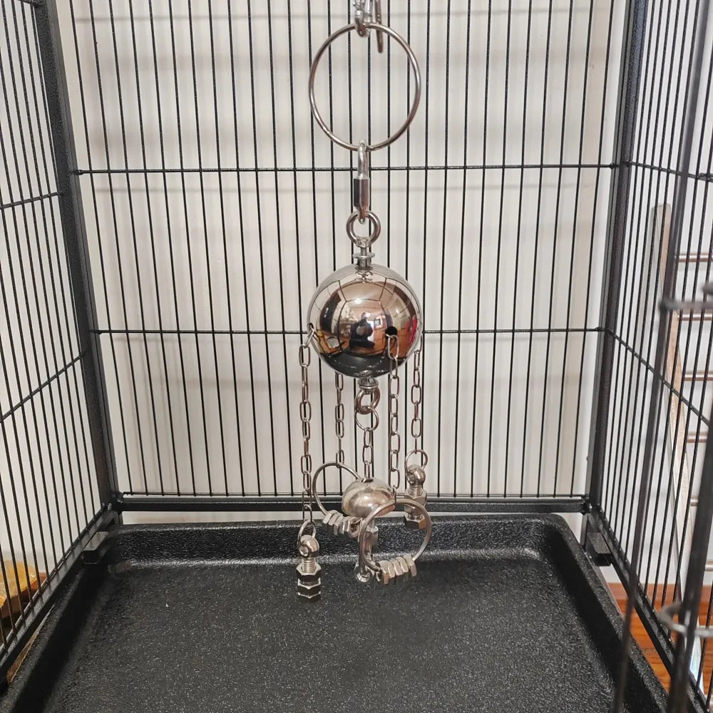 Handmade Stainless Steel Hardware Puzzle Toy for Large Parrots