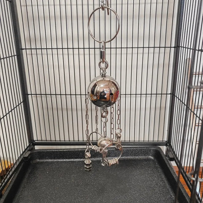 Handmade Stainless Steel Hardware Puzzle Toy for Large Parrots