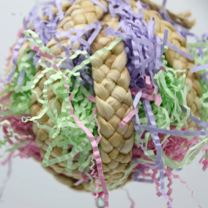 Seagrass Shredding Ball with Paper Fill & Bell | Bon Bon Bird Toys