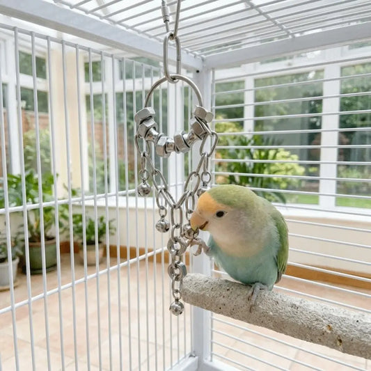 Stainless Steel Chain Bell Toy for Birds