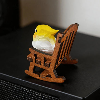 Hand-Carved Cockatiel Figurine | Bon Bon Bird Toys
