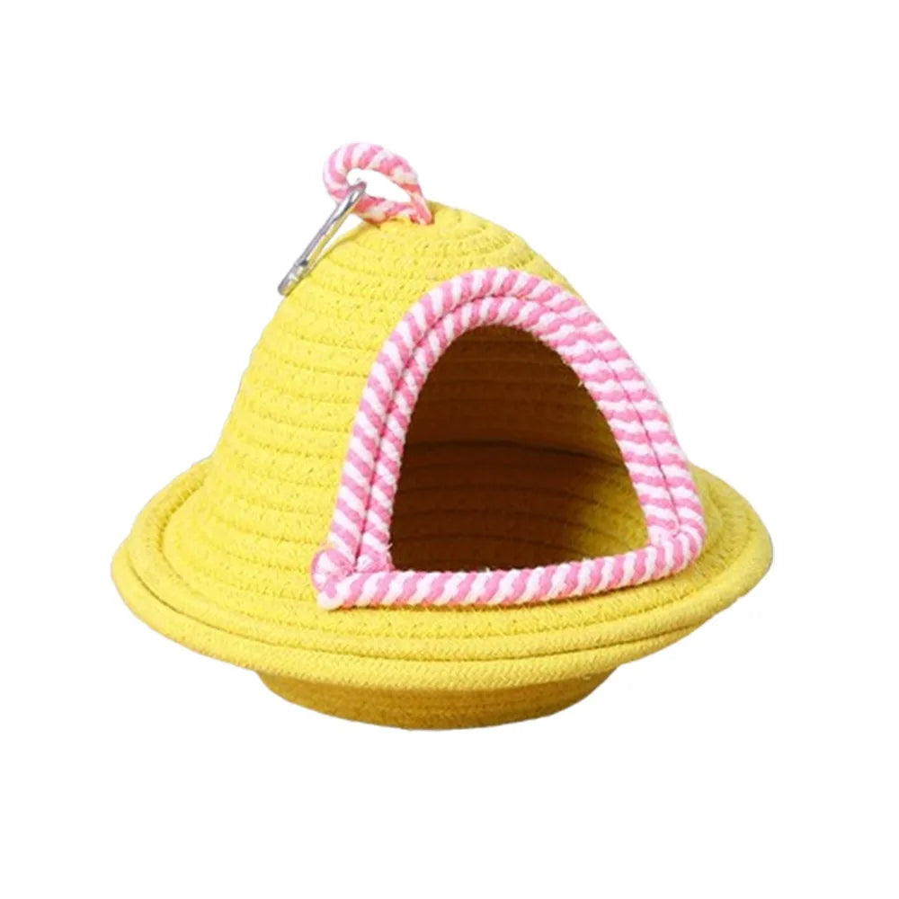 Handwoven Cotton Bird Nest | Bon Bon Bird Toys