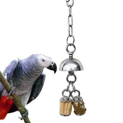Stainless Steel Bell Toy for Large Parrots | Bon Bon Bird Toys