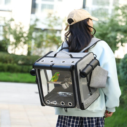 Bird Backpack Carrier with Window & Perch | Bon Bon Bird Toys