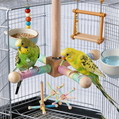 Rotating Windmill Perch Stand for Small Birds | Bon Bon Bird Toys
