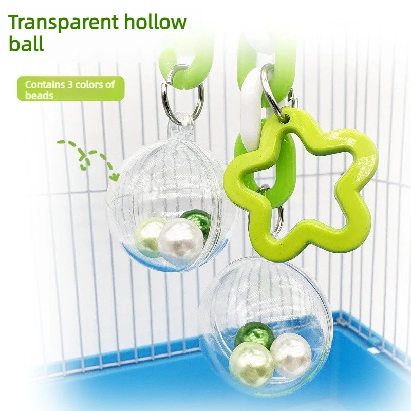 Transparent Hanging Ball Toy for Birds | Bon Bon Bird Toys