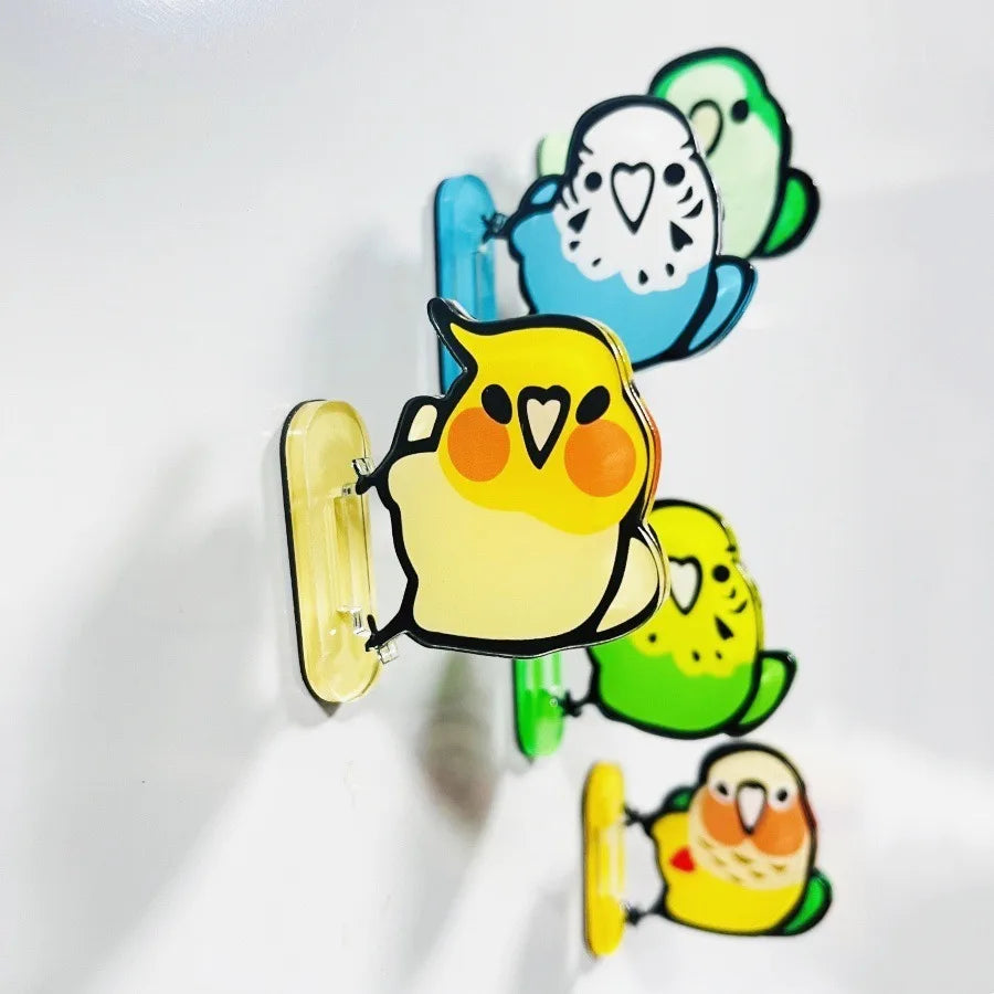 Chubby Bird Acrylic Fridge Magnets | Bon Bon Bird Toys