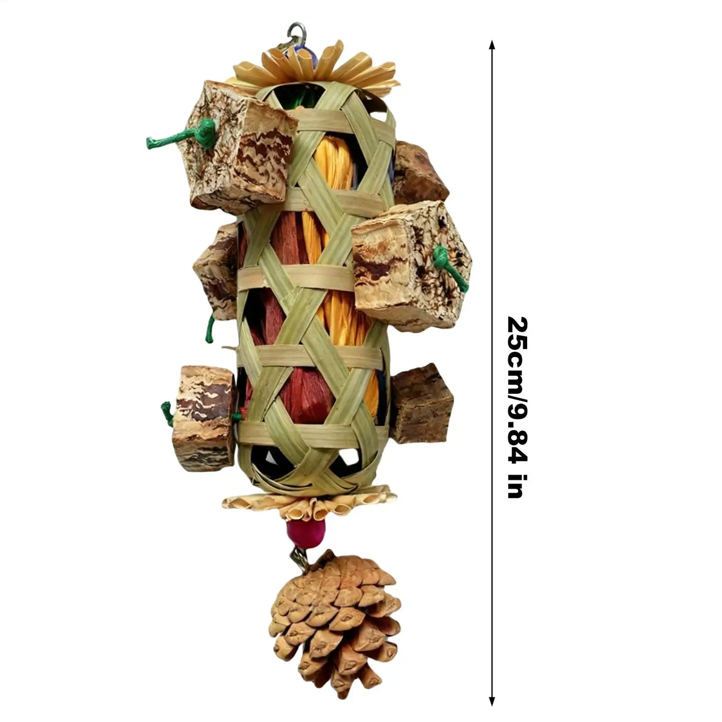 Corn Husk & Starfruit Foraging Toy for Birds | Bon Bon Bird Toys
