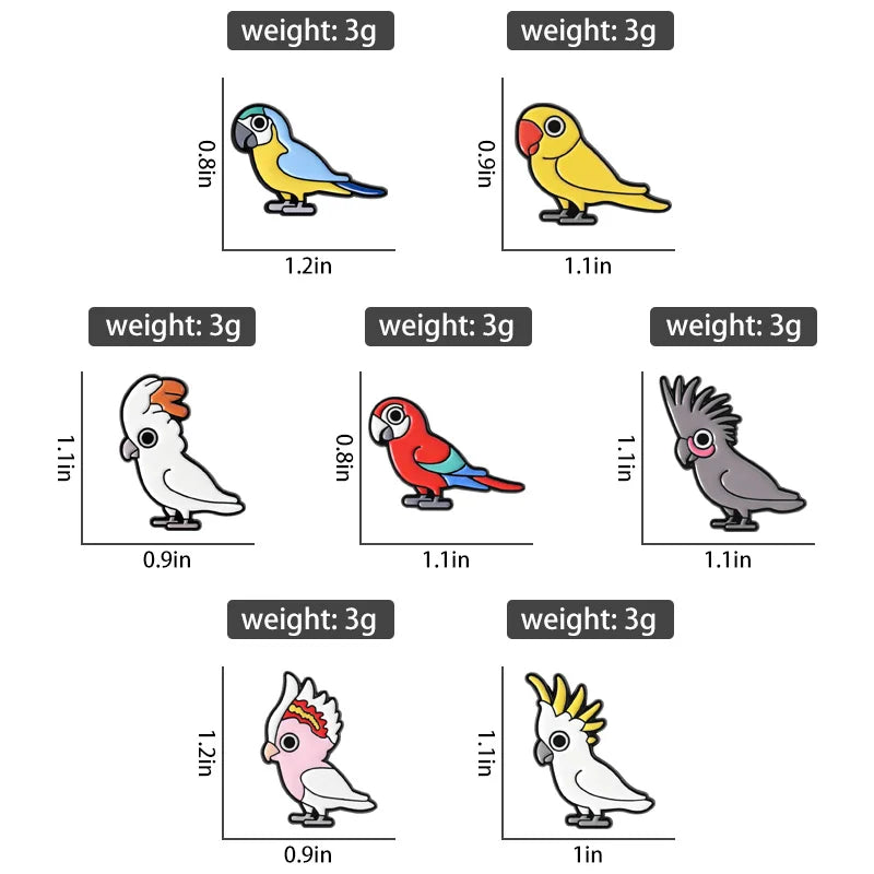 Parrot Enamel Pin | Bon Bon Bird Toys