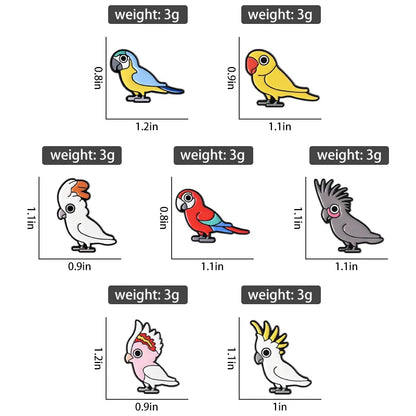 Parrot Enamel Pin | Bon Bon Bird Toys