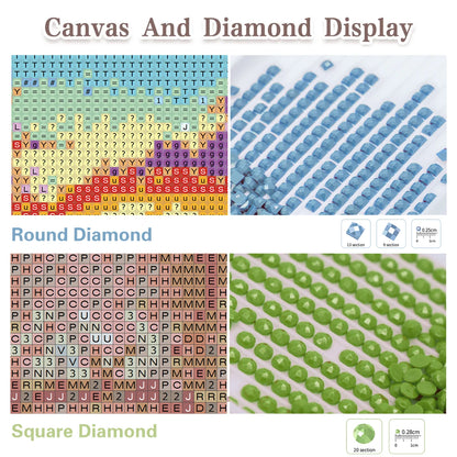 Parakeets Among Cherry Blossoms Diamond Painting Kit