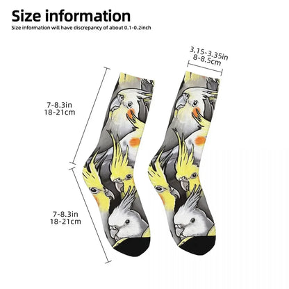 Cockatiel Art Print Crew Socks | Bon Bon Bird Toys