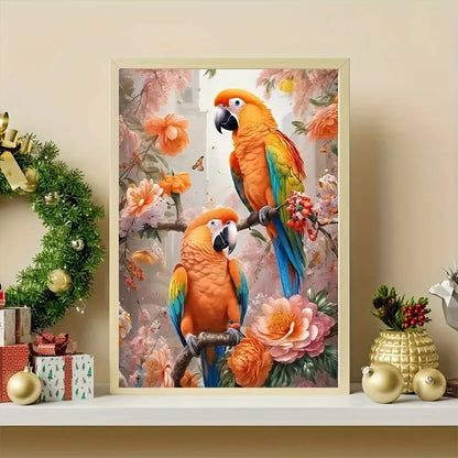 Macaws Among Peonies Diamond Painting Kit | Bon Bon Bird Toys