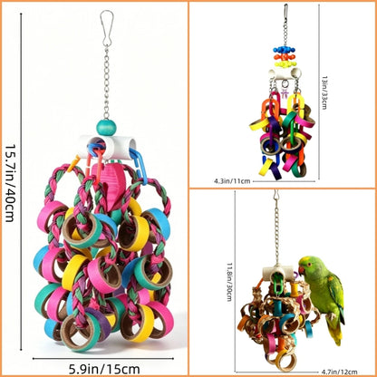 Colorful Paper Ring Shredding Toy Set | Bon Bon Bird Toys