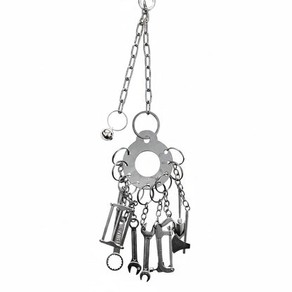 Stainless Steel Tool-Shaped Parrot Puzzle Toy | Bon Bon Bird Toys