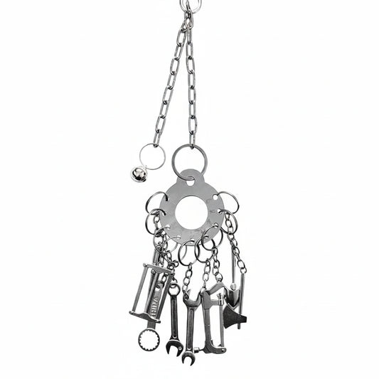 Stainless Steel Tool-Shaped Parrot Puzzle Toy | Bon Bon Bird Toys