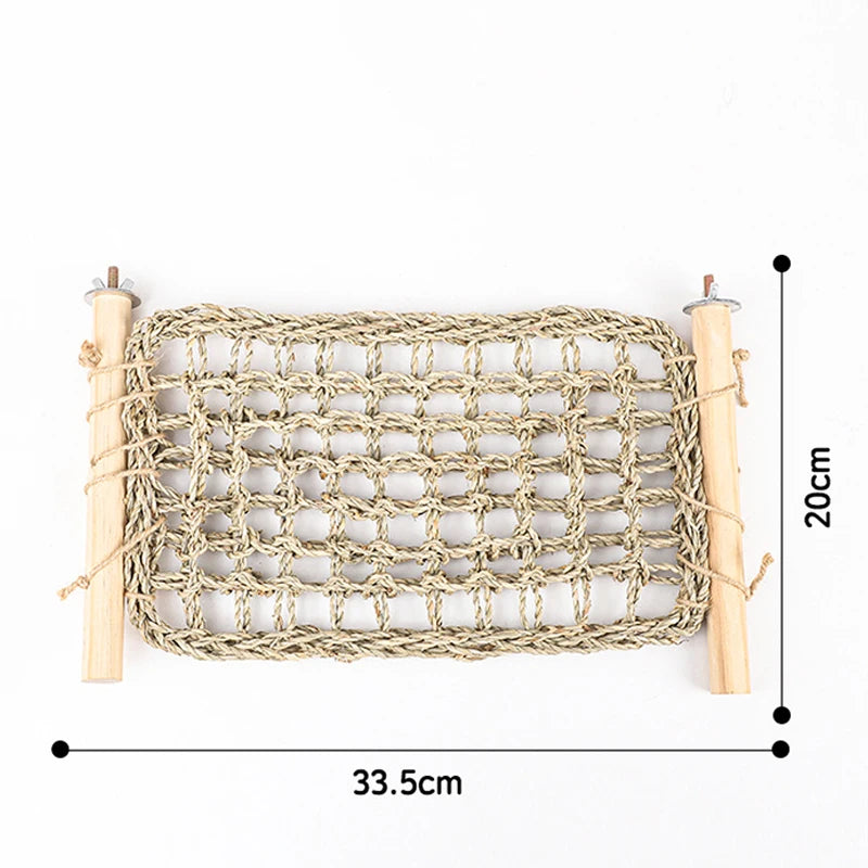 Woven Seagrass Platform Perch for Birds | Bon Bon Bird Toys
