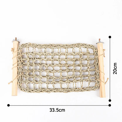Woven Seagrass Platform Perch for Birds | Bon Bon Bird Toys