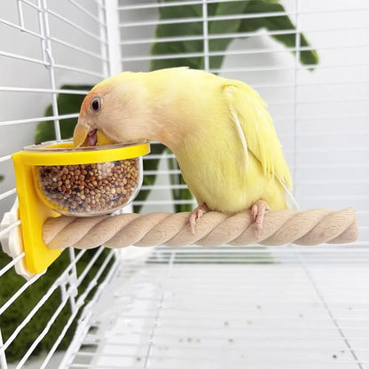Cage-Mount Feeder Cup with Perch