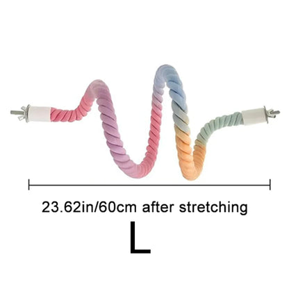 Pastel Twisted Rope Perch for Birds | Bon Bon Bird Toys